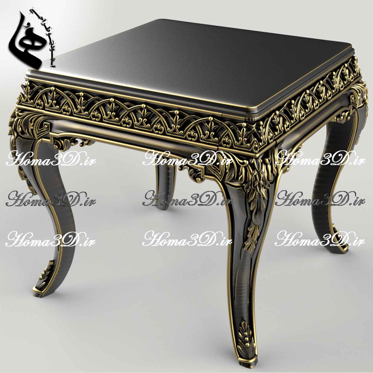 میزعسلی منبتی سلطنتی میز عسلی جهت پذیرایی جلوی مبلمان استیل و چوبی منبتدار | خرید فایل سه