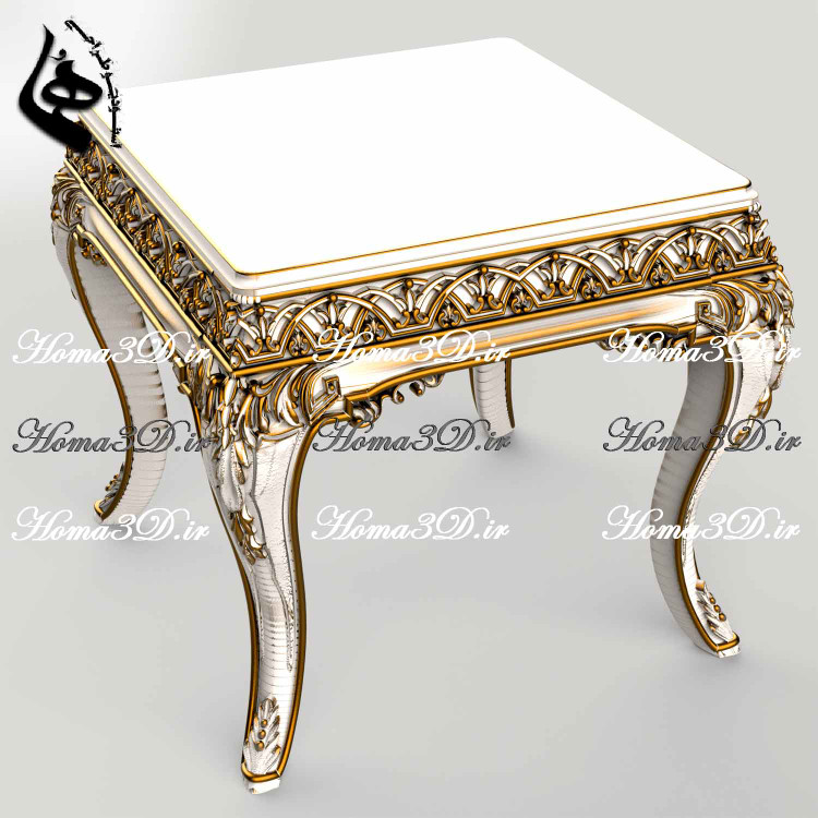 میزعسلی منبتی سلطنتی میز عسلی جهت پذیرایی جلوی مبلمان استیل و چوبی منبتدار | خرید فایل سه