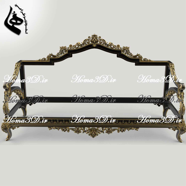 کاناپه چوبی منبتی | طراحی ژورنالی بهروز ویژه تولید با CNC | خرید فایل سهبعدی STL