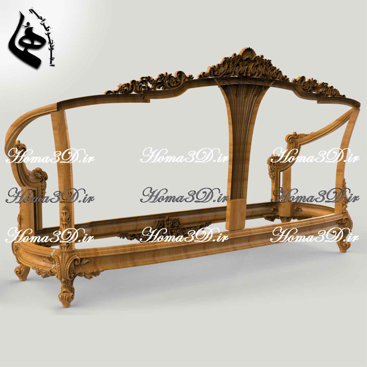خرید فایل سهبعدی نجاری برای CNC با فرمت STL همراه با فایل قالبگیری DXF