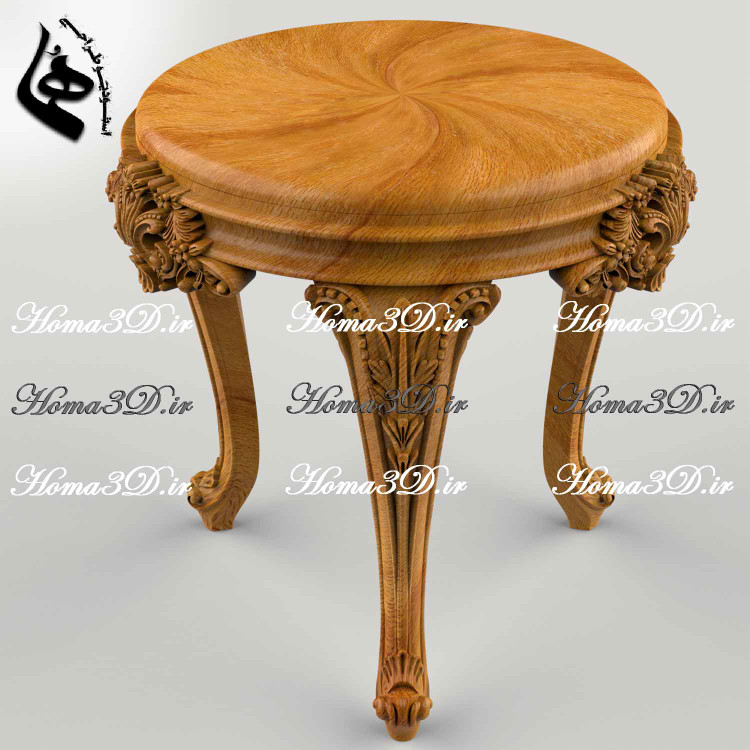 خرید فایل سهبعدی نجاری برای CNC با فرمت STL همراه با فایل قالبگیری DXF