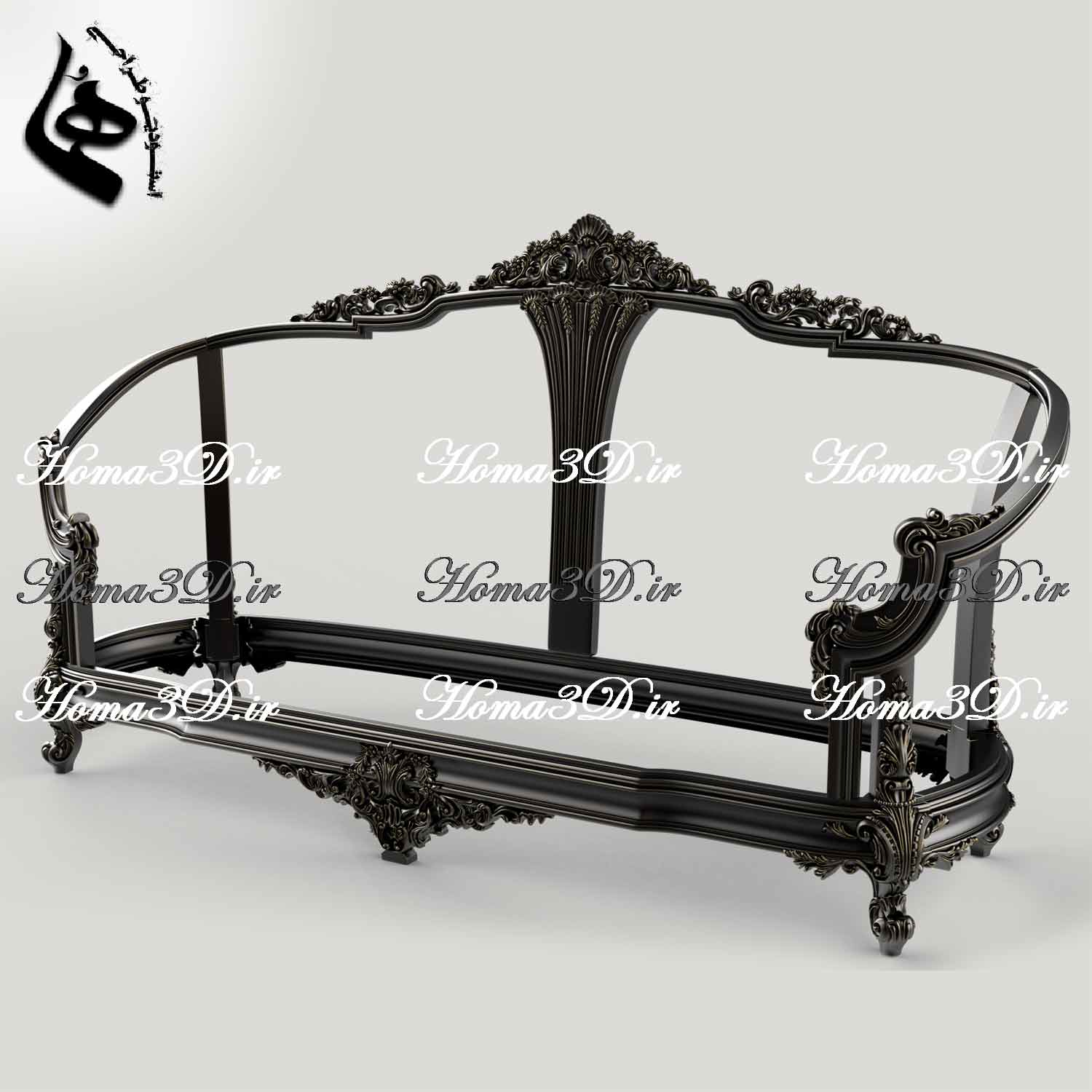 کاناپه منبتی سلطنتی-طراحی منبت کاناپه لوکس ژورنالی