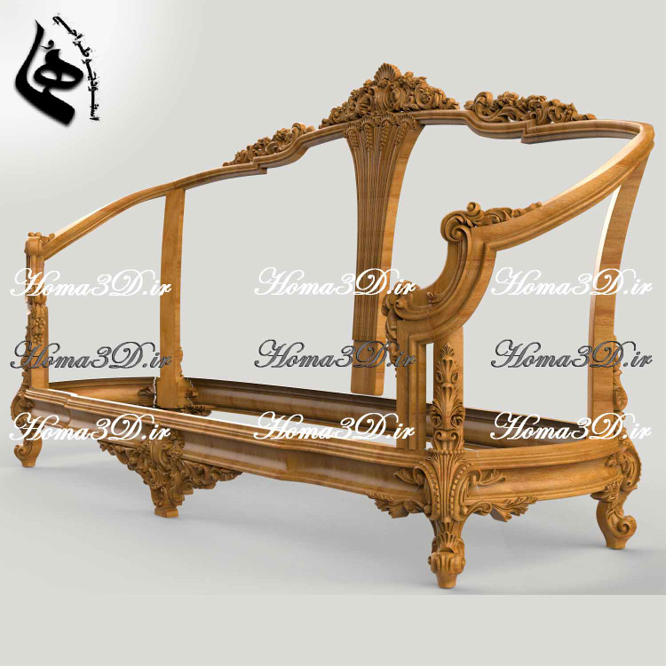 کاناپه منبتی سلطنتی-طراحی منبت کاناپه لوکس ژورنالی