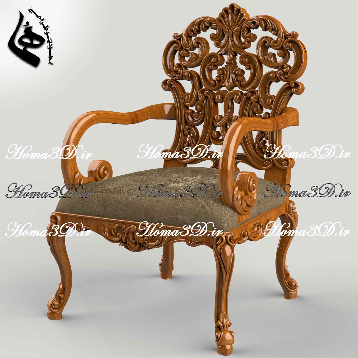 صندلی چپندر کینگ-صندلی چپندر مدل کینگ – تمام منبت لوکس و جذاب، خروجی تست‌شده با کیفیت بالا