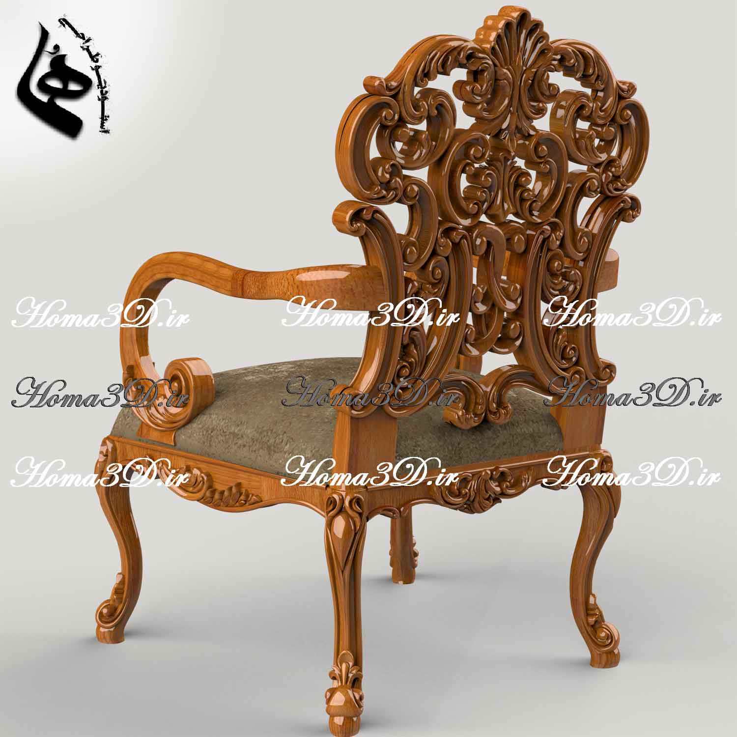 صندلی چپندر کینگ-صندلی چپندر مدل کینگ – تمام منبت لوکس و جذاب، خروجی تست‌شده با کیفیت بالا