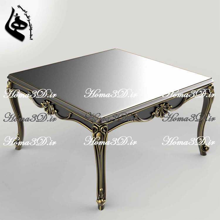 میزجلومبلی مسطتیلی-میز جلو مبلی سلطنتی کممنبت مستطیلی – ترکیب اصالت و مدرنیته