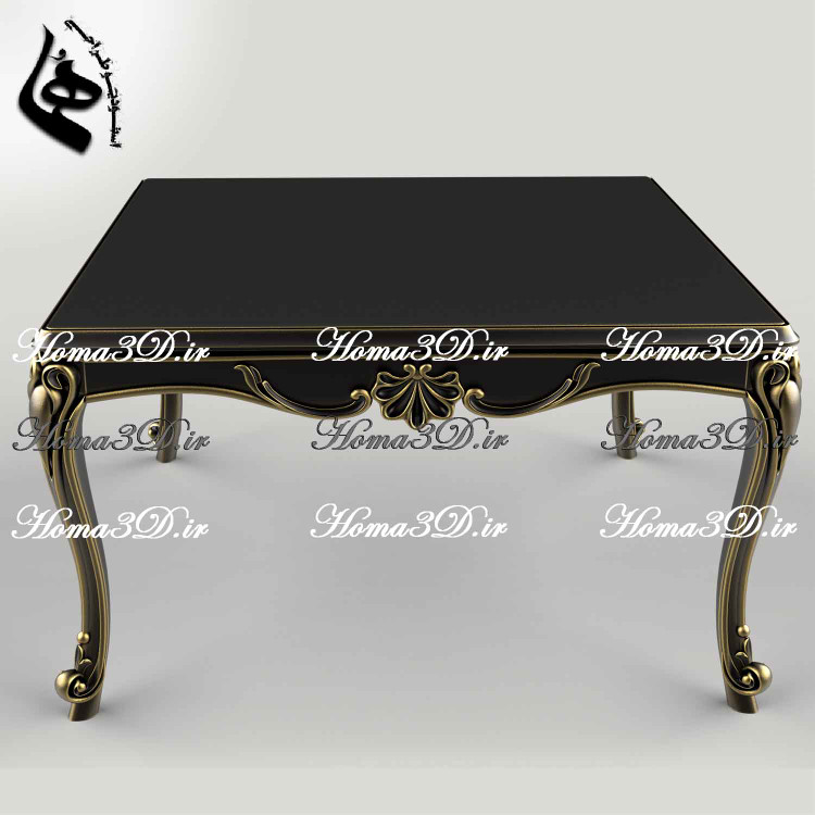 میزجلومبلی مسطتیلی-میز جلو مبلی سلطنتی کممنبت مستطیلی – ترکیب اصالت و مدرنیته