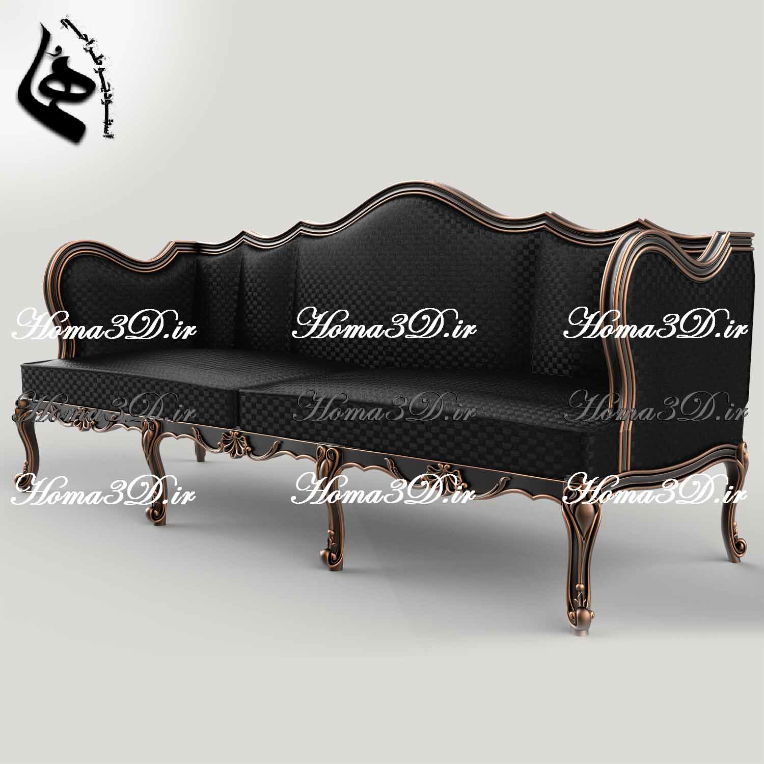 کاناپه منبتی کم چوب-کاناپه جدید کم‌چوب با اصالت و خاص
