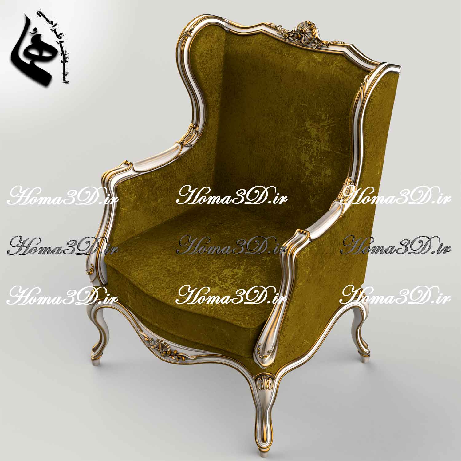 مبل منبتی کوئین جدید-مدل 3بعدی قالب مهندسی و طراحی‌ سه‌بعدی شده کوئین