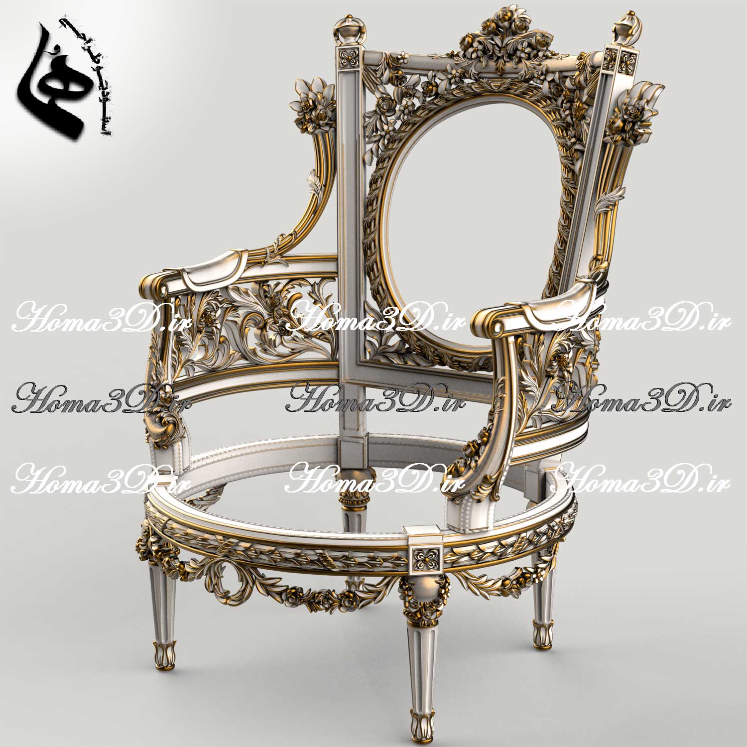 فایل طراحی سه‌بعدی مبلمان مصری با منبت دو‌رو لوکس، مناسب CNC تخت و روتاری؛ دانلود سریع با فرمت STL و وکتور EPS، JPG، DXF. طراحی اختصاصی استودیو هما.