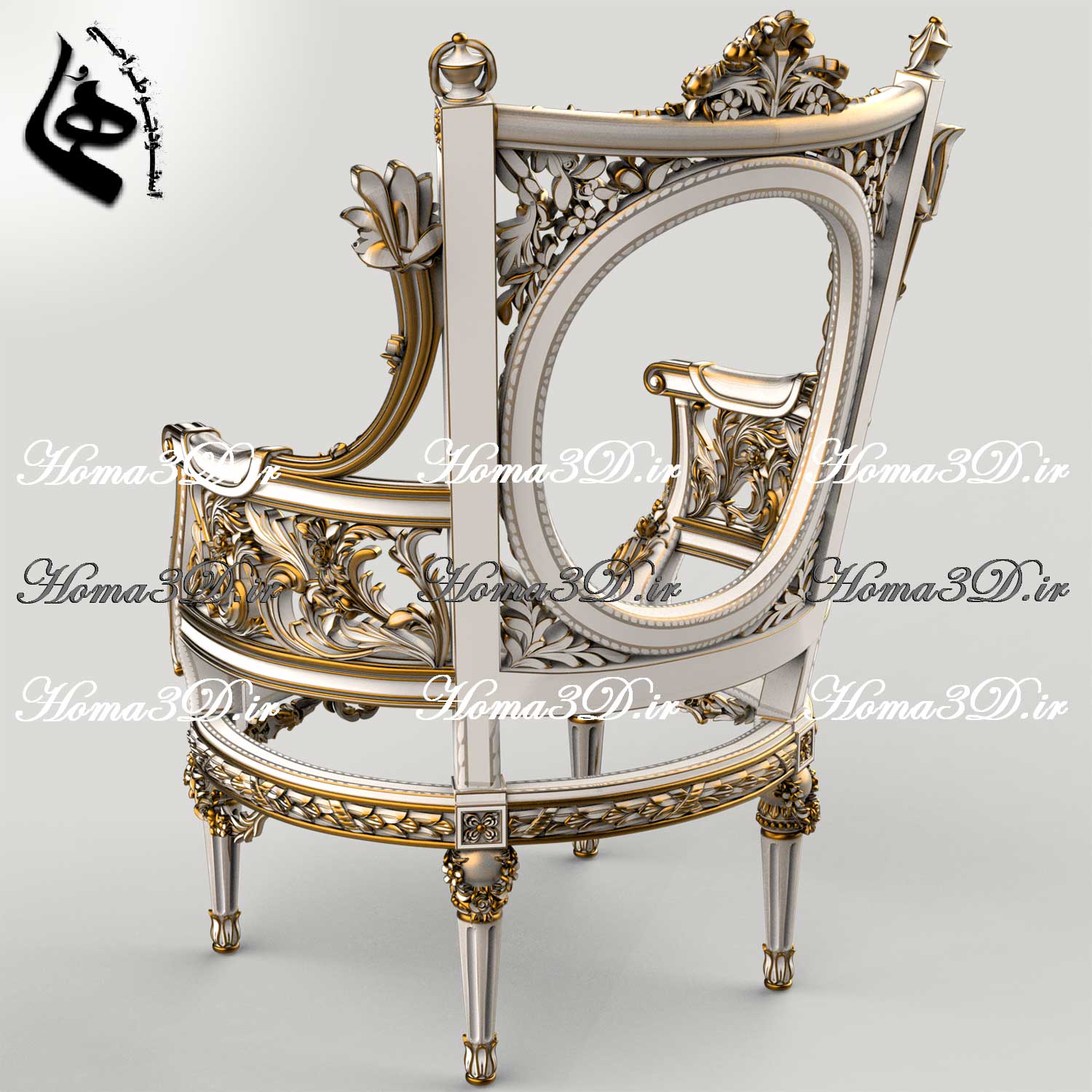 فایل طراحی سه‌بعدی مبلمان مصری با منبت دو‌رو لوکس، مناسب CNC تخت و روتاری؛ دانلود سریع با فرمت STL و وکتور EPS، JPG، DXF. طراحی اختصاصی استودیو هما.