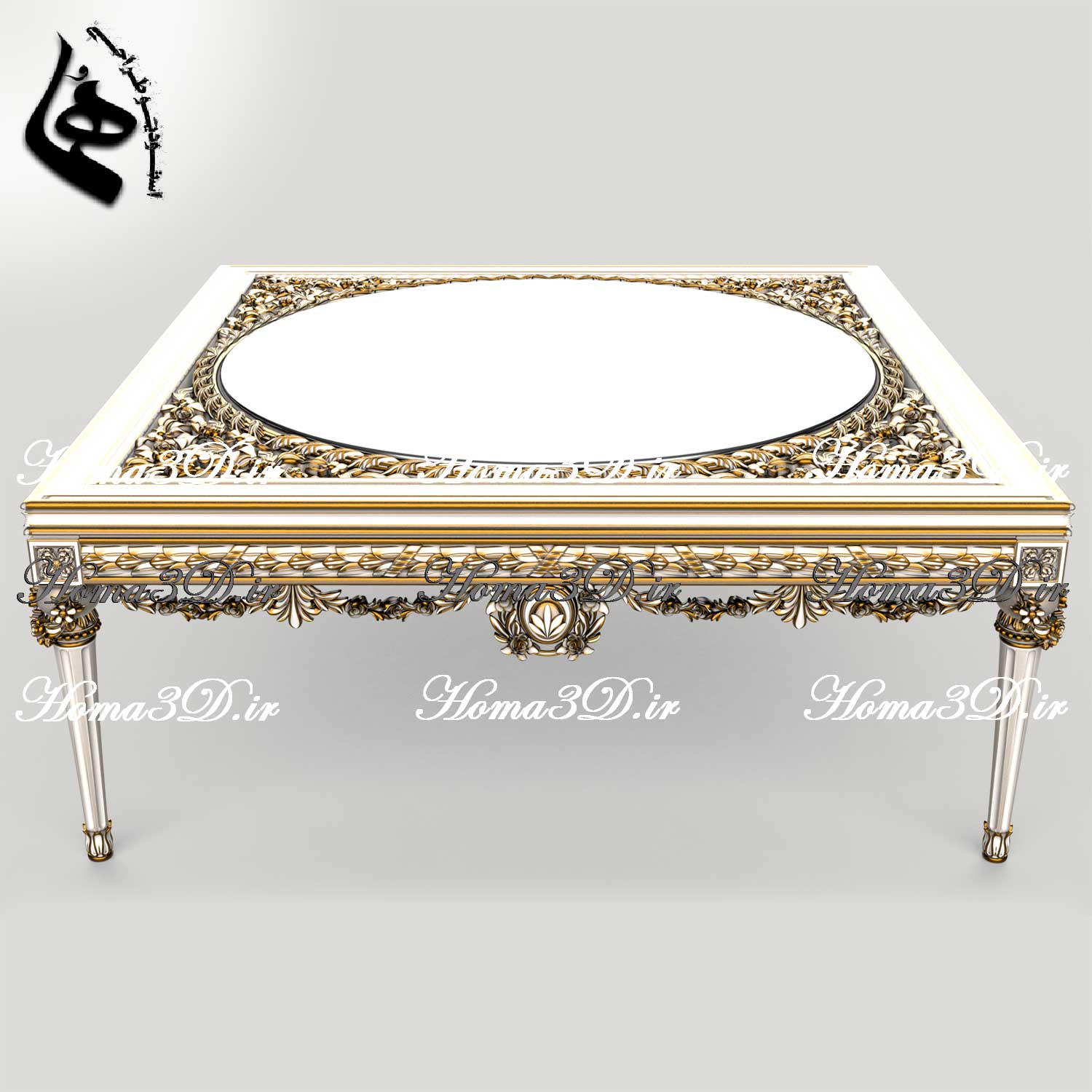 فایل طراحی سه‌بعدی مبلمان مصری با منبت دو‌رو لوکس، مناسب CNC تخت و روتاری؛ دانلود سریع با فرمت STL و وکتور EPS، JPG، DXF. طراحی اختصاصی استودیو هما.