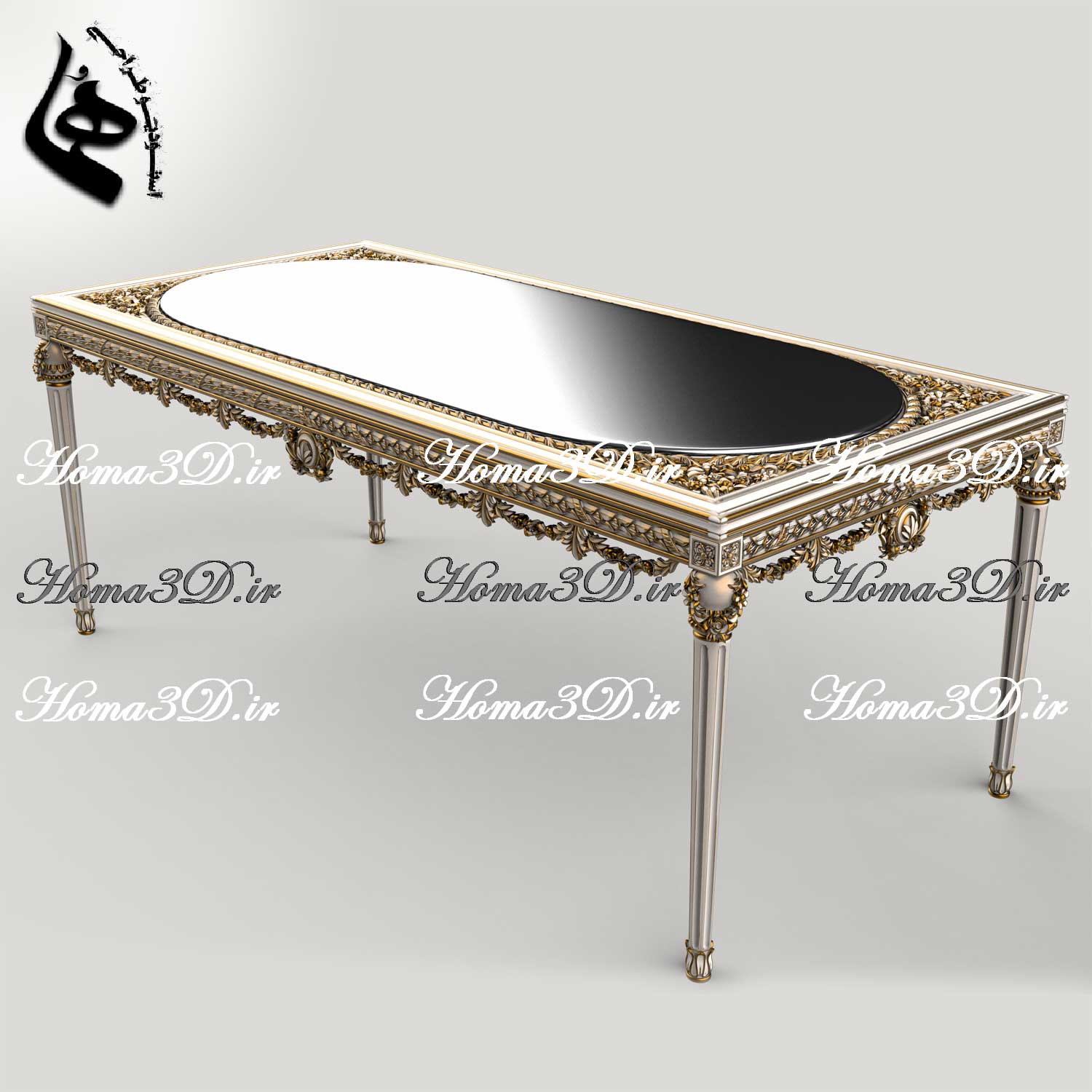 فایل طراحی سه‌بعدی مبلمان مصری با منبت دو‌رو لوکس، مناسب CNC تخت و روتاری؛ دانلود سریع با فرمت STL و وکتور EPS، JPG، DXF. طراحی اختصاصی استودیو هما.