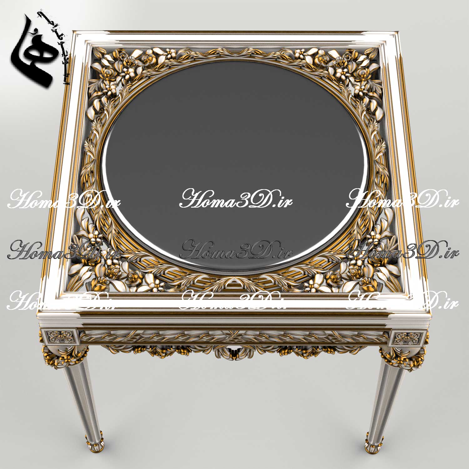 فایل طراحی سه‌بعدی مبلمان مصری با منبت دو‌رو لوکس، مناسب CNC تخت و روتاری؛ دانلود سریع با فرمت STL و وکتور EPS، JPG، DXF. طراحی اختصاصی استودیو هما.