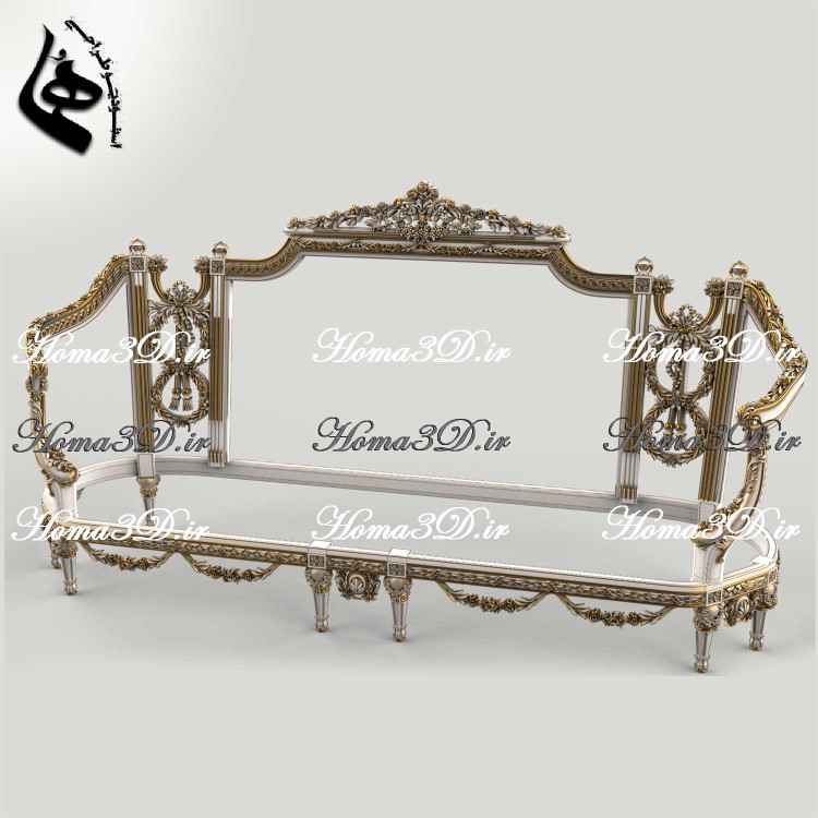 فایل طراحی سهبعدی مبلمان مصری با منبت دورو لوکس، مناسب CNC تخت و روتاری؛ دانلود سریع با فرمت STL و وکتور EPS، JPG، DXF. طراحی اختصاصی استودیو هما.