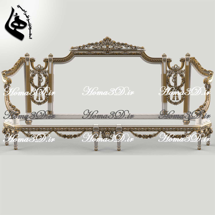 کاناپه2رو منبت لوکس مصری-فایل سهبعدی کاناپه مصری جدید؛ فایل دیجیتال آماده اجرا با CNC تخت