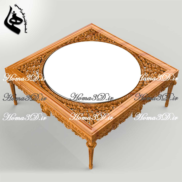 فایل دیجیتال سهبعدی میز جلو مبلی مصری پرمنبت و لوکس؛ آماده اجرا با CNC تخت و روتاری. دانلود سریع STL، EPS، DXF برای تولید بدون نقص نجاری.