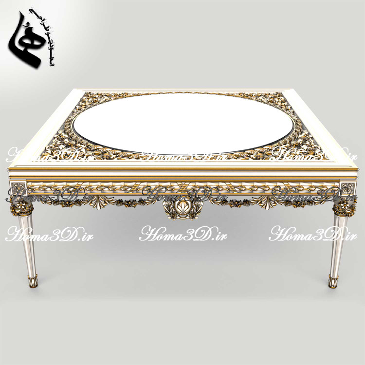فایل دیجیتال سهبعدی میز جلو مبلی مصری پرمنبت و لوکس؛ آماده اجرا با CNC تخت و روتاری. دانلود سریع STL، EPS، DXF برای تولید بدون نقص نجاری.