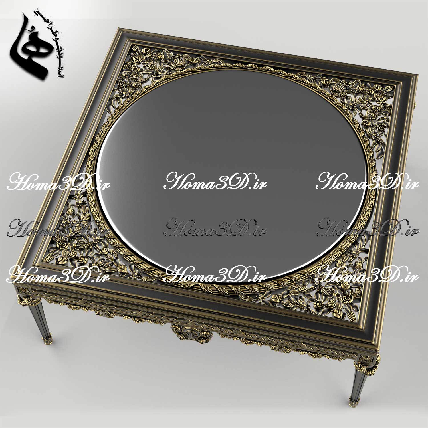 فایل دیجیتال سه‌بعدی میز جلو مبلی مصری پرمنبت و لوکس؛ آماده اجرا با CNC تخت و روتاری. دانلود سریع STL، EPS، DXF برای تولید بدون نقص نجاری.