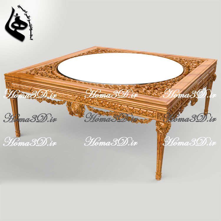 فایل دیجیتال سهبعدی میز جلو مبلی مصری پرمنبت و لوکس؛ آماده اجرا با CNC تخت و روتاری. دانلود سریع STL، EPS، DXF برای تولید بدون نقص نجاری.