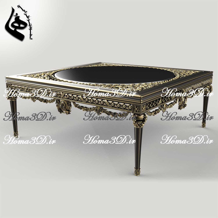 فایل دیجیتال سهبعدی میز جلو مبلی مصری پرمنبت و لوکس؛ آماده اجرا با CNC تخت و روتاری. دانلود سریع STL، EPS، DXF برای تولید بدون نقص نجاری.