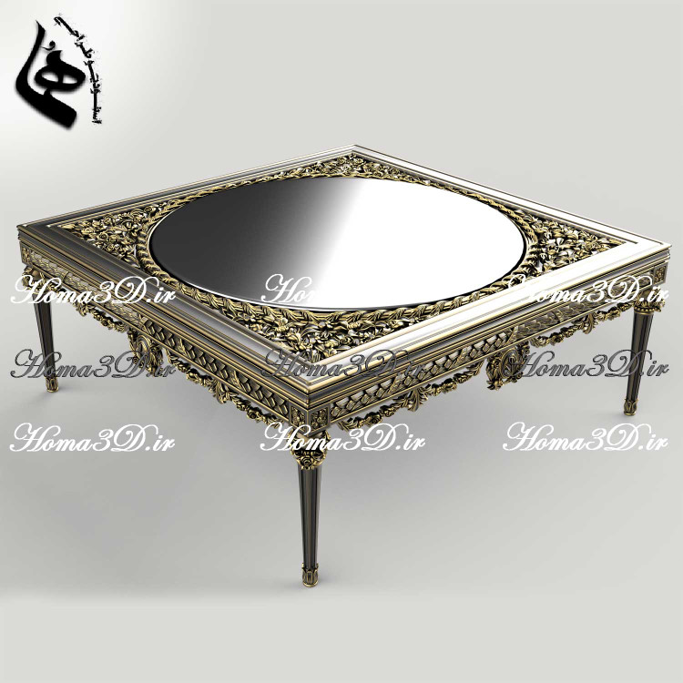 فایل دیجیتال سهبعدی میز جلو مبلی مصری پرمنبت و لوکس؛ آماده اجرا با CNC تخت و روتاری. دانلود سریع STL، EPS، DXF برای تولید بدون نقص نجاری.