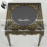 میزعسلی منبتی سلطنتی-فایل سهبعدی مجازی میز عسلی مستطیلی مکعبی لوکس مصری پر منبت