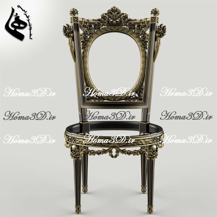 فایل سهبعدی مجازی صندلی ۲ رو منبت مصری تمام منبت لوکس با اصالت شکیل