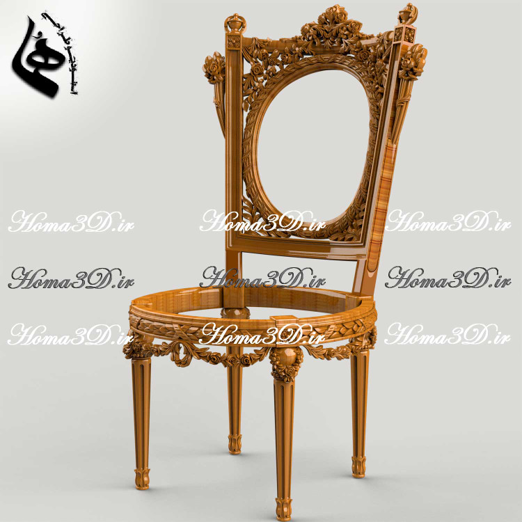 فایل سهبعدی مجازی صندلی ۲ رو منبت مصری تمام منبت لوکس با اصالت شکیل