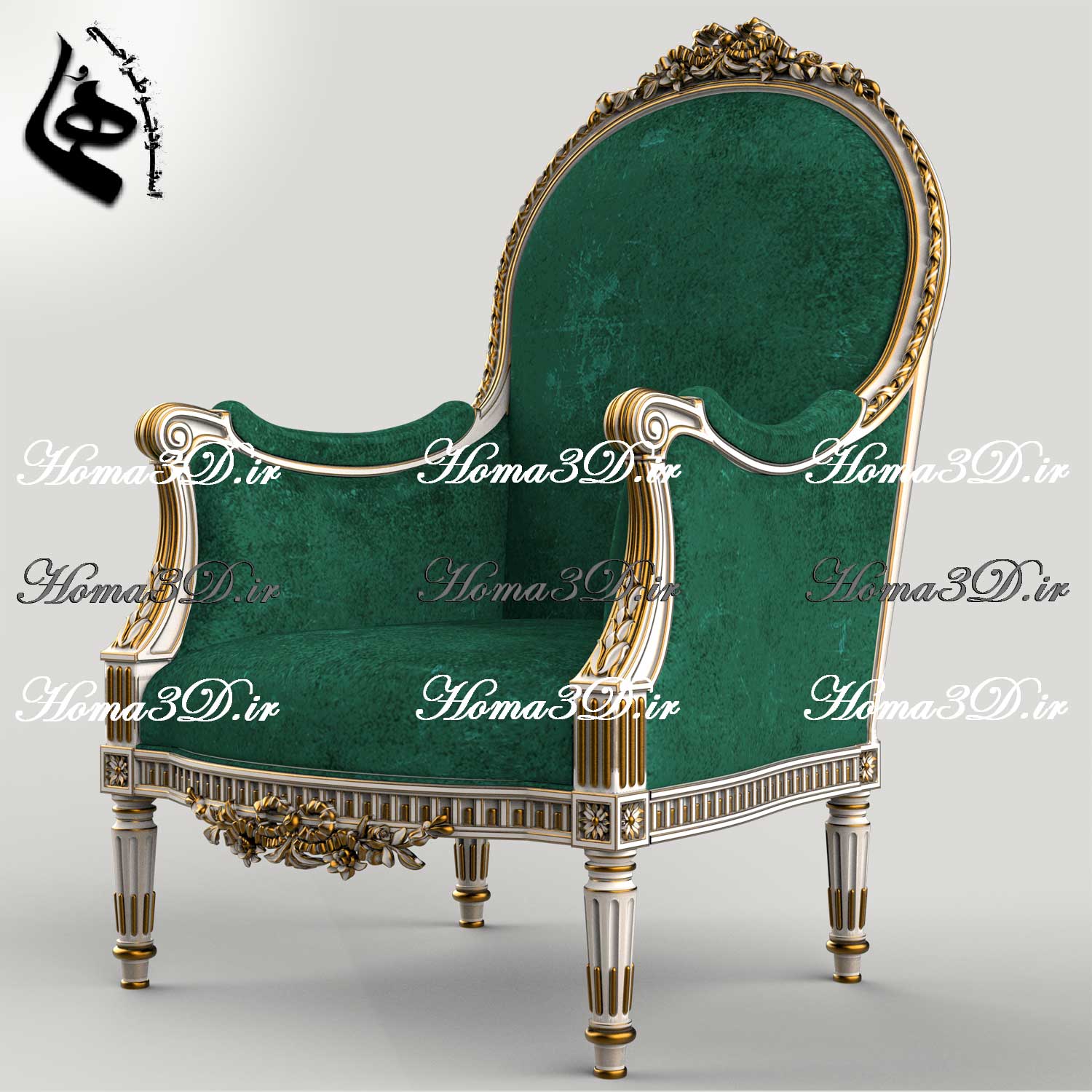 فایل سه‌بعدی و اسکن سه‌بعدی فول ست مبلمان لوکس جدید با طراحی و قالب‌کشی مدرن