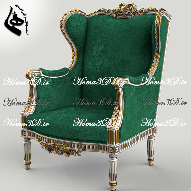 فایل طراحی سهبعدی و اسکن سهبعدی مبل کوئین با منبت ریز و زنده قابل اجرا با سیانسی