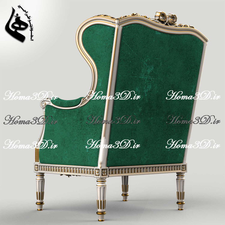 فایل طراحی سهبعدی و اسکن سهبعدی مبل کوئین با منبت ریز و زنده قابل اجرا با سیانسی