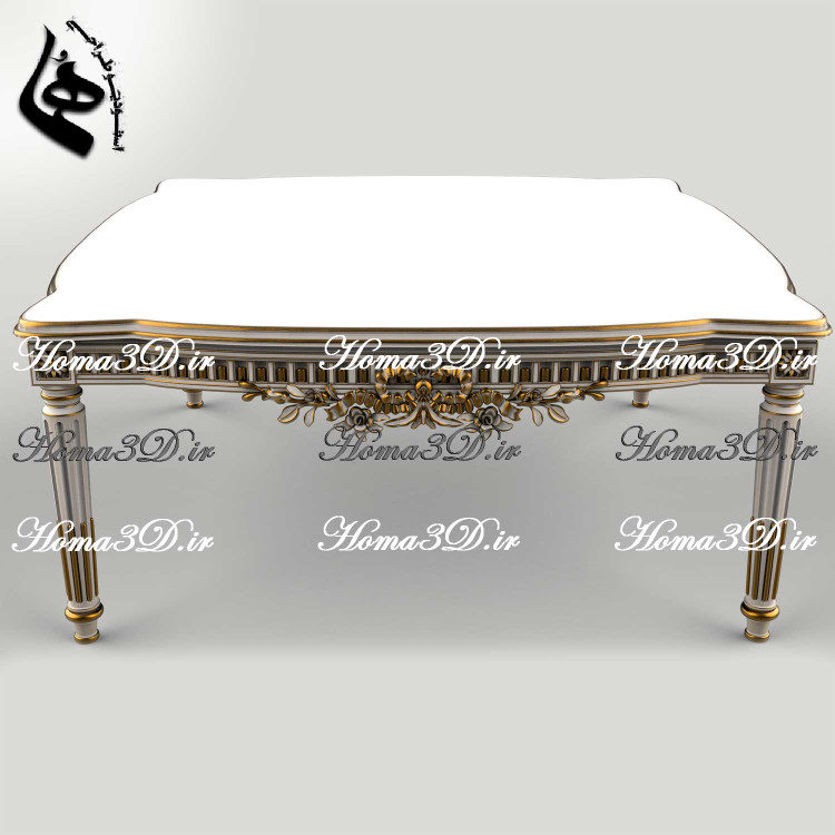 طراحی جدید میز جلو مبلی برای تولید در نجاری با CNC چوب و متریال چوب راش