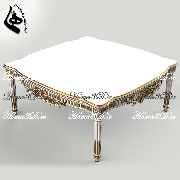 طراحی جدید میز جلو مبلی برای تولید در نجاری با CNC چوب و متریال چوب راش