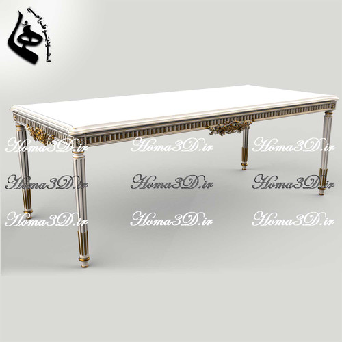 طراحی سهبعدی و فایل STL میز ناهارخوری با منبت با کیفیت و بهروز برای تولید