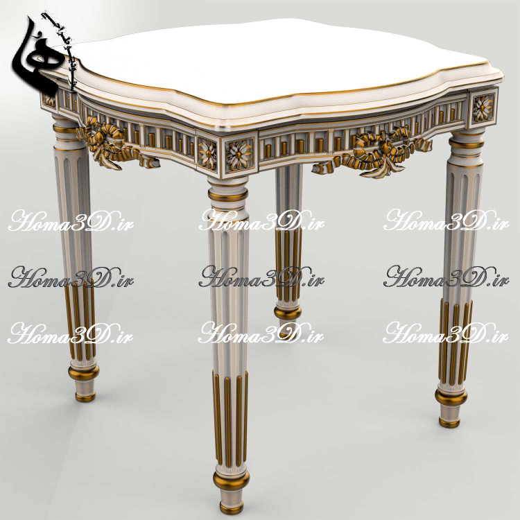 فایل طراحی3بعدی میزعسلی مدل سهبعدی و فایل STL میز عسلی پذیرایی برای تولید با CNC چوب
