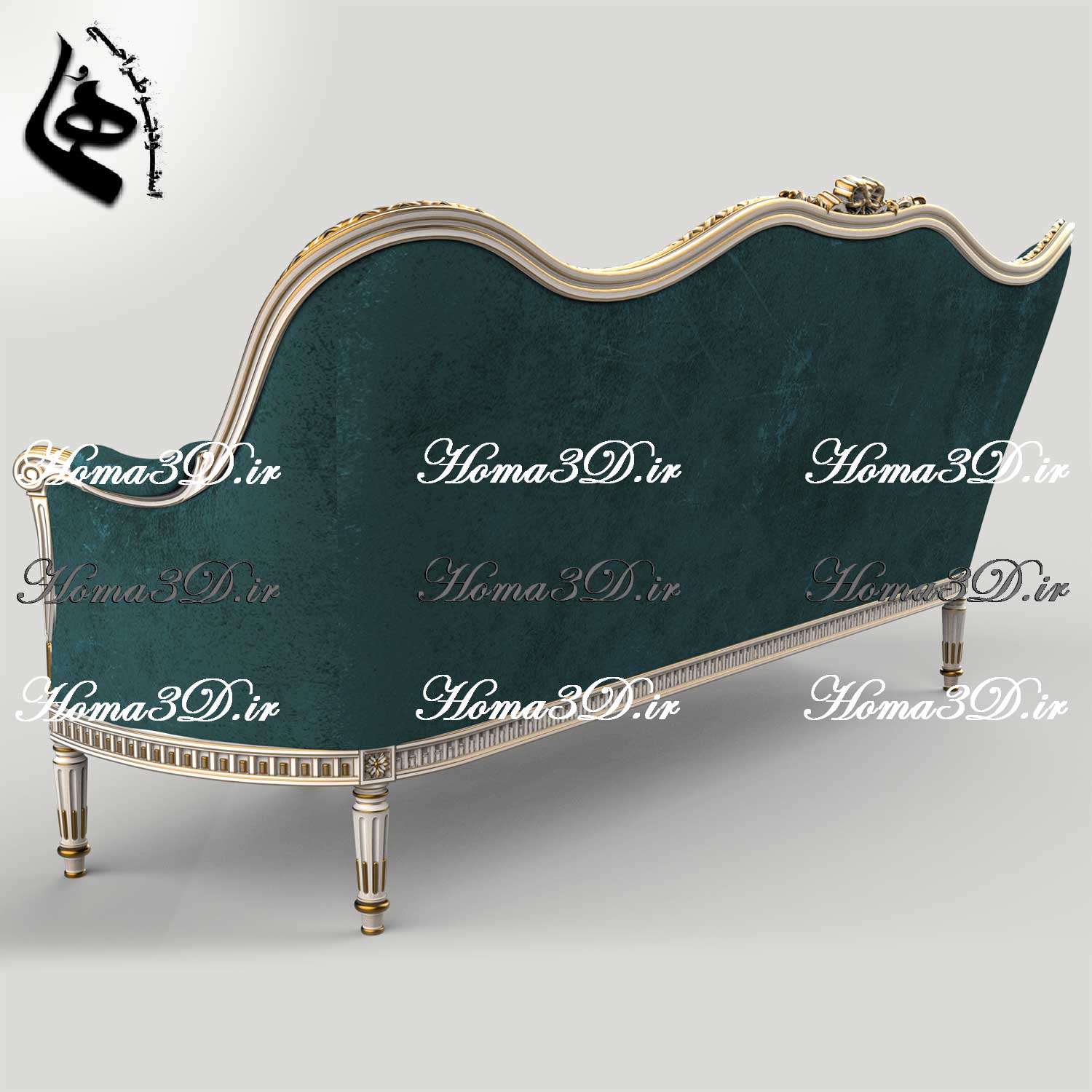 فایل3بعدی کاناپه منبتی مدل سه‌بعدی و فایل STL کاناپه با قالب لگنی برای تولید با CNC چوب