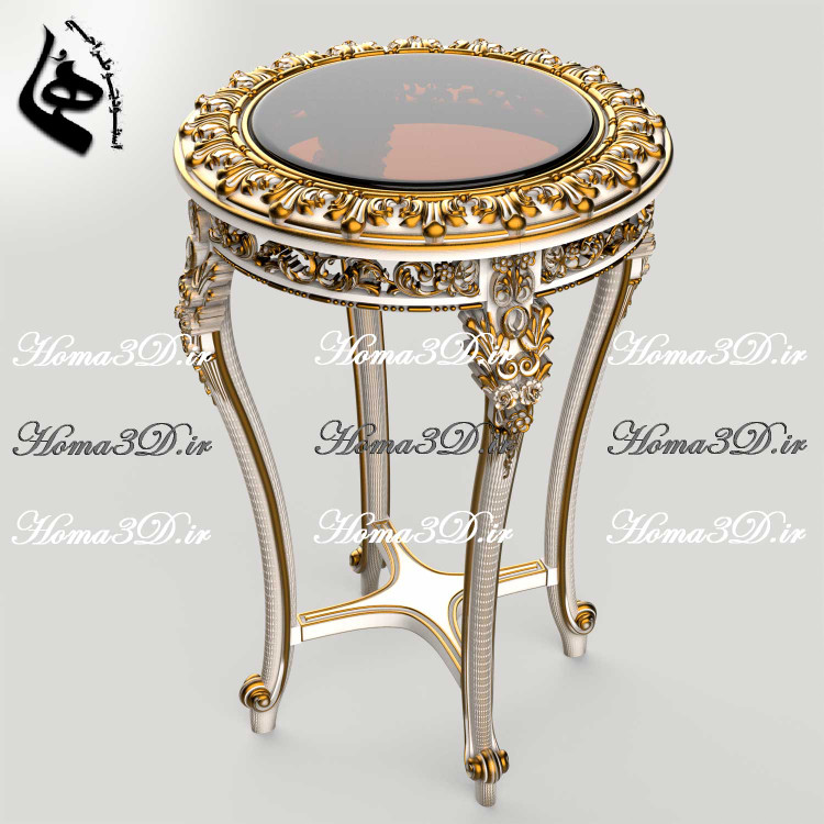 فایل طراحی 3بعدی میزعسلی لوکس پر منبت قالب سنگین مصری برای تولید با سی ان سی و چوب