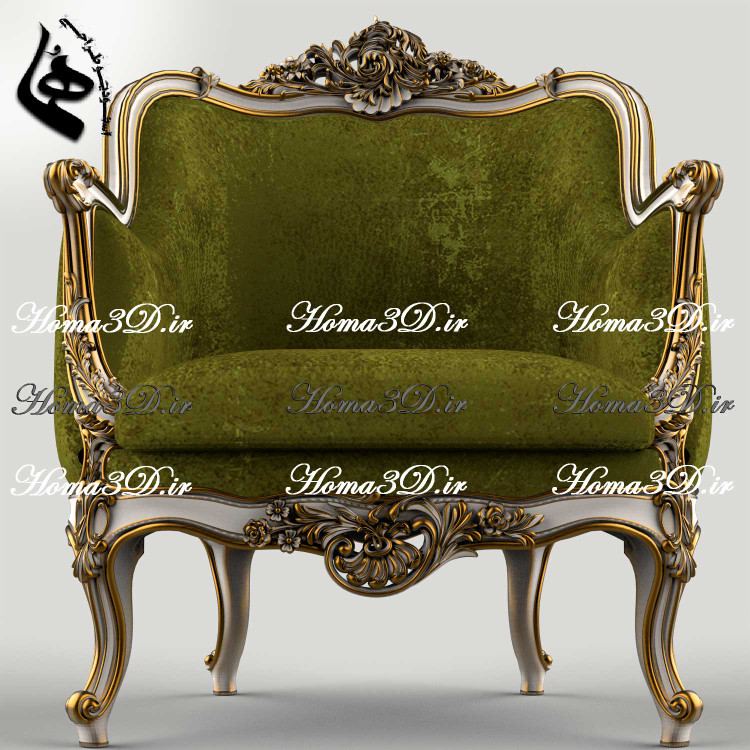 فایل دانلودی طراحی 3بعدی مبلمان با طراحی منبت و قالب کشی جدید