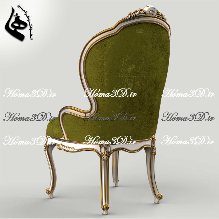 خرید فایل مجازی صندلی منبتی شاه نشین برای تولید نجاری و سی ان سی