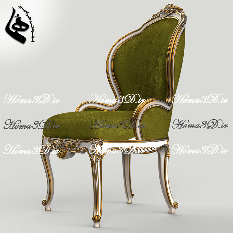 خرید فایل مجازی صندلی منبتی شاه نشین برای تولید نجاری و سی ان سی