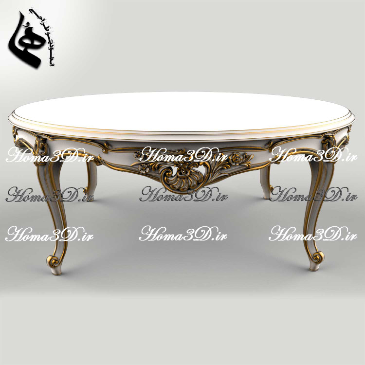 خرید فایل 3بعدی مجازی دانلودی 3بعدی میزجلومبلی منبتی چوبی برای تولید در نجاری و سی ان سی