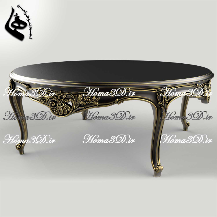 خرید فایل 3بعدی مجازی دانلودی 3بعدی میزجلومبلی منبتی چوبی برای تولید در نجاری و سی ان سی