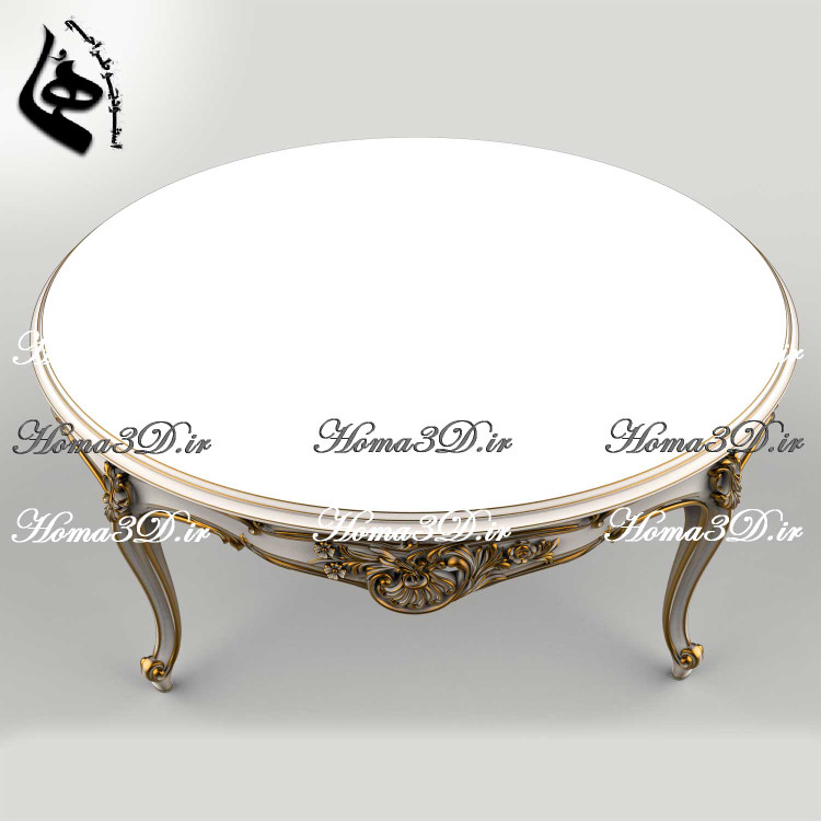 خرید فایل 3بعدی مجازی دانلودی 3بعدی میزجلومبلی منبتی چوبی برای تولید در نجاری و سی ان سی