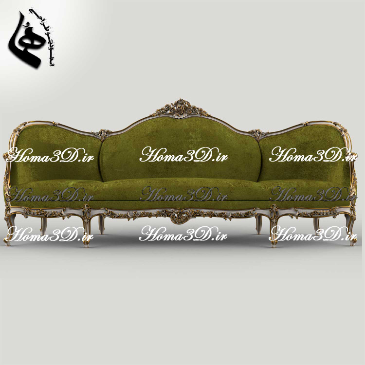 فایل 3بعدی کاناپه لوکس پرمنبت - طراحی حرفهای برای ست مبلمان لگنی