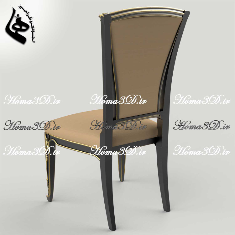فایل طراحی 3بعدی صندلی ظریف با منبت ریز و کلاسیک ایتالیایی
