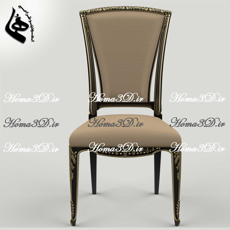 فایل طراحی 3بعدی صندلی ظریف با منبت ریز و کلاسیک ایتالیایی