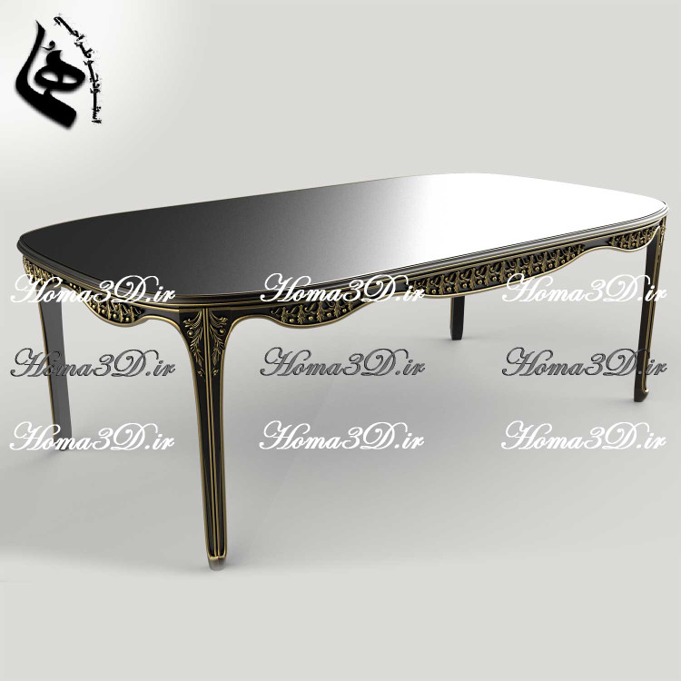 تولید میز ناهارخوری با طراحی سهبعدی و اجرا با CNC چوب