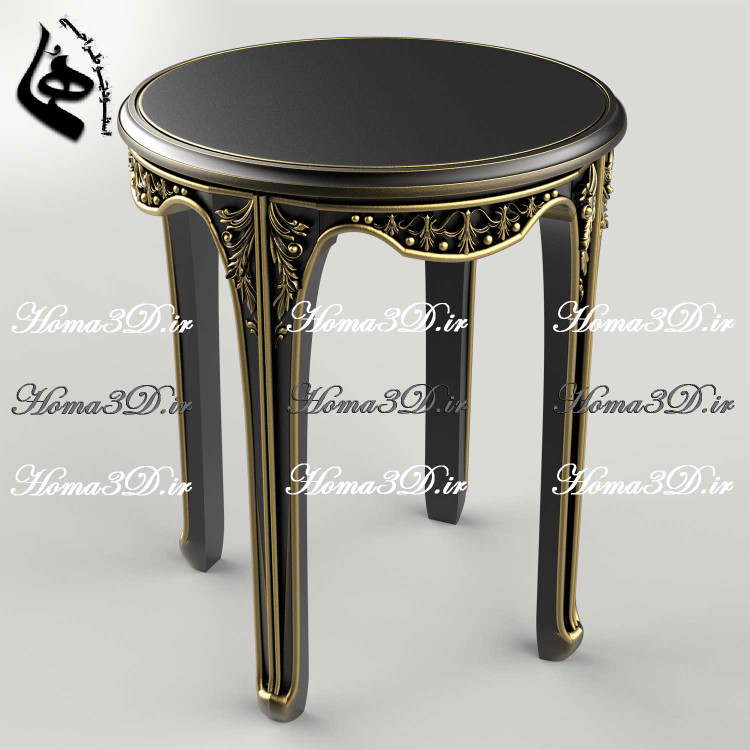 طراحی میز عسلی گرد برای پذیرایی و ست مبلمان | تولید میز عسلی گرد چوبی