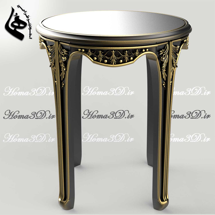 طراحی میز عسلی گرد برای پذیرایی و ست مبلمان | تولید میز عسلی گرد چوبی